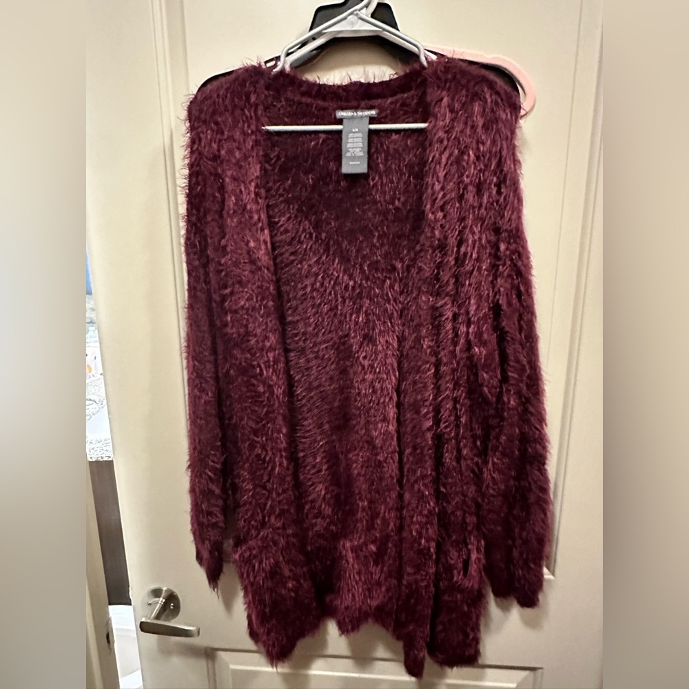 Maroon comfy cardigan